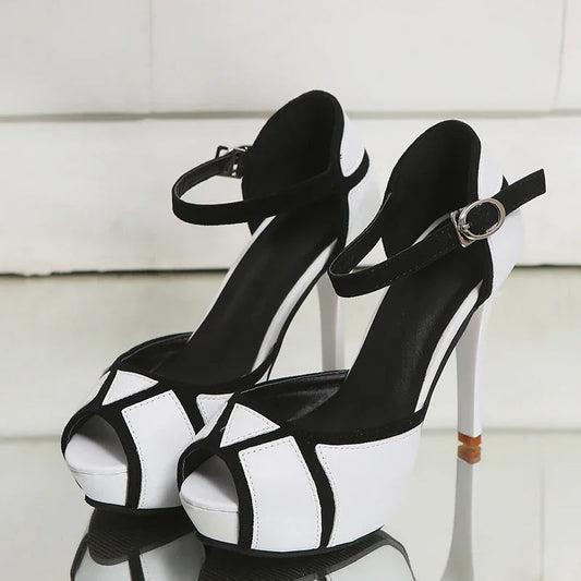 Women Summer Sandals European American Shoes.  - black / 34 - Maison Novaire