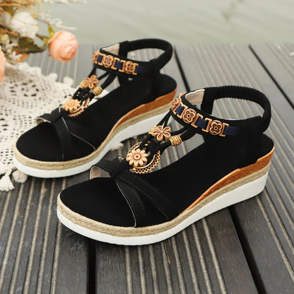 Women Wedge Sandals. - Maison Novaire #