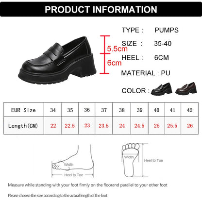 Women's Loafers Spring British Style Slip On Platform Shoes for Women. - Maison Novaire