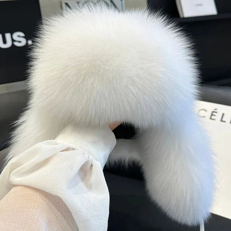 Women’s Real Fox Fur Hat - Maison Novaire