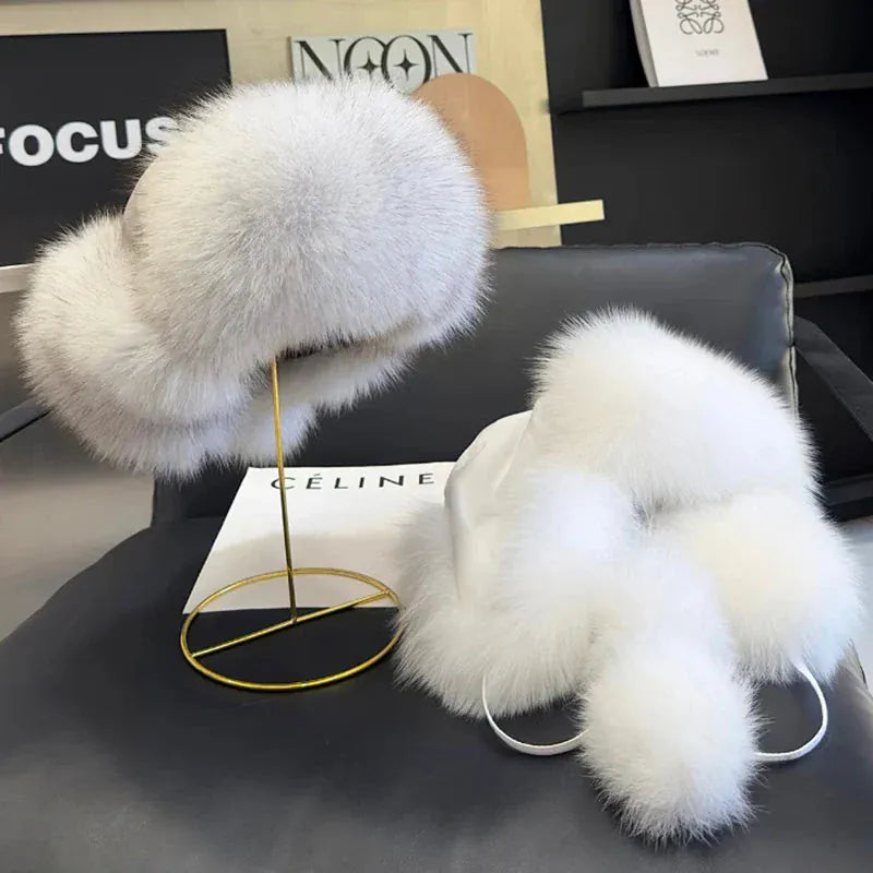 Women’s Real Fox Fur Hat - Maison Novaire