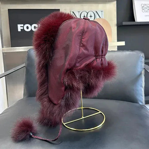 Women’s Real Fox Fur Hat - Maison Novaire