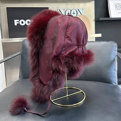 Women’s Real Fox Fur Hat - Maison Novaire