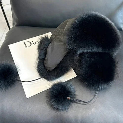 Women’s Real Fox Fur Hat - Maison Novaire