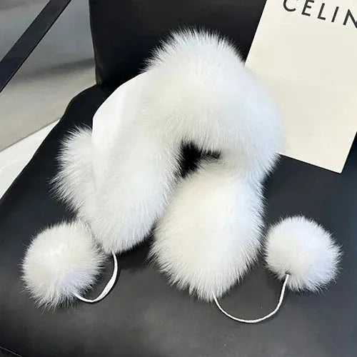 Women’s Real Fox Fur Hat - Maison Novaire