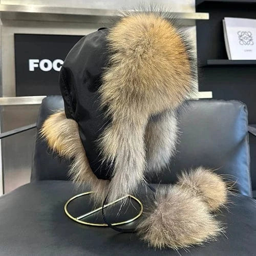 Women’s Real Fox Fur Hat - Maison Novaire