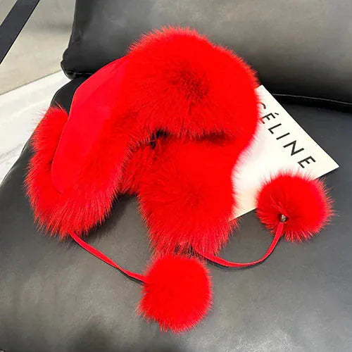 Women’s Real Fox Fur Hat - Maison Novaire
