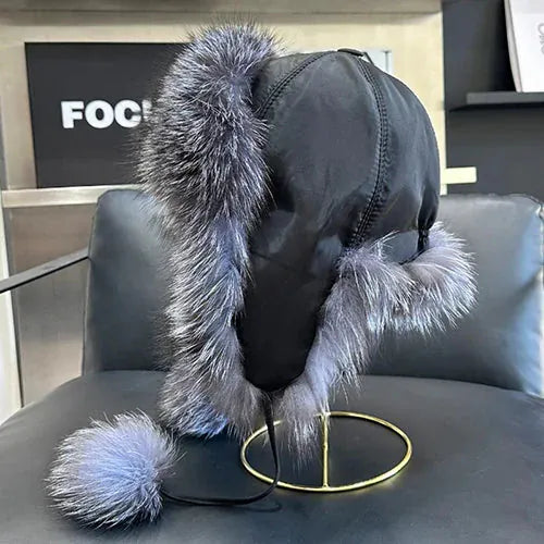 Women’s Real Fox Fur Hat - Maison Novaire