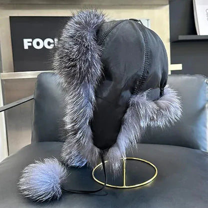 Women’s Real Fox Fur Hat - Maison Novaire