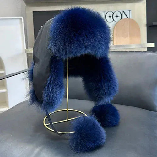 Women’s Real Fox Fur Hat - Maison Novaire
