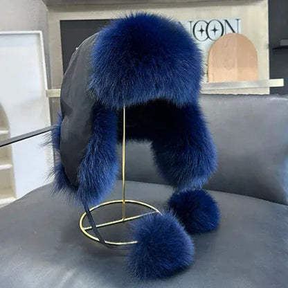 Women’s Real Fox Fur Hat - Maison Novaire