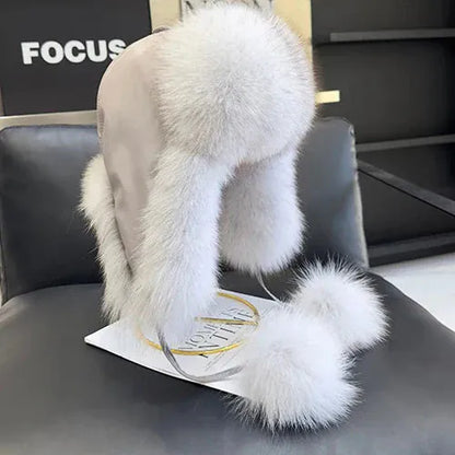 Women’s Real Fox Fur Hat - Maison Novaire