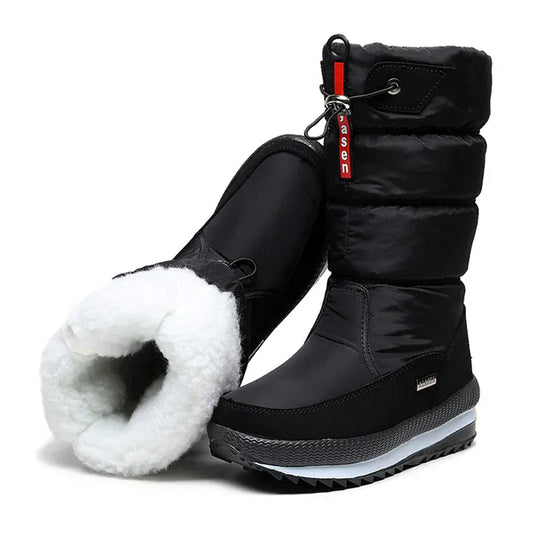 Women’s Snow Boots – Platform Winter Boots  - black / 46 - Maison Novaire