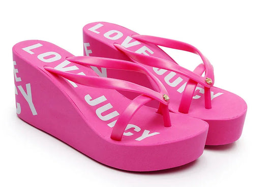 Women’s Summer Wedge Slippers  - I8CM / 43 - Maison Novaire