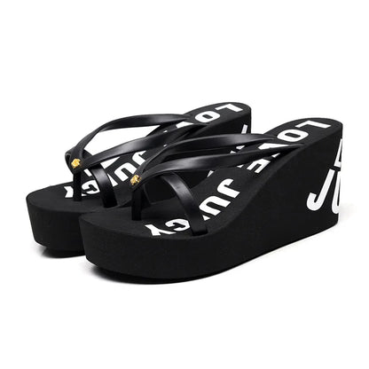 Women’s Summer Wedge Slippers  - G8CM / 43 - Maison Novaire