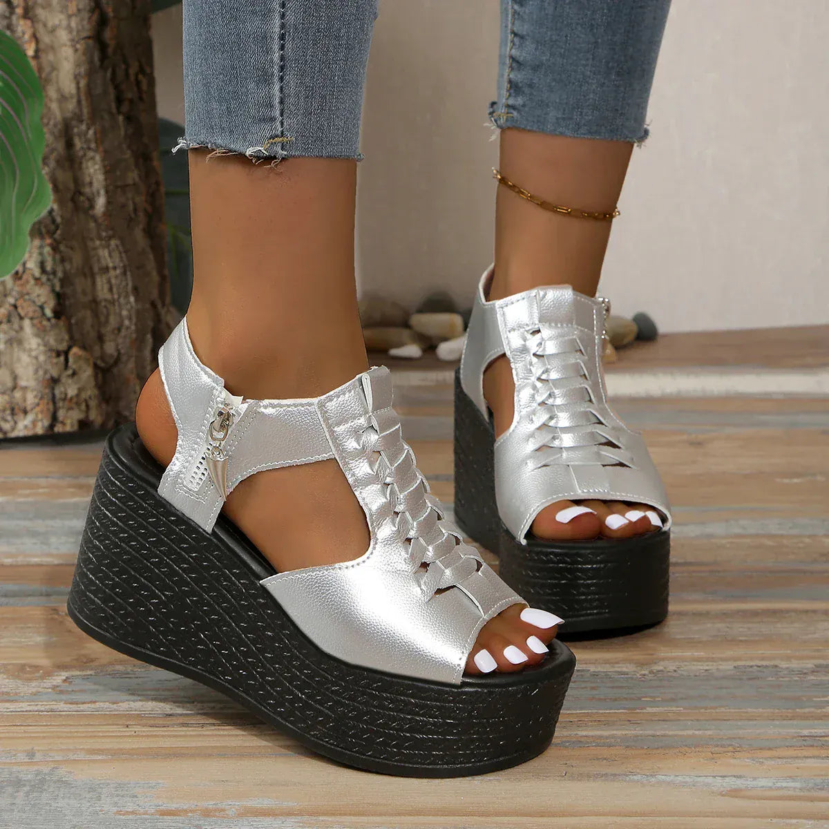 Women’s Summer Wedges Sandals – Sexy Peep Toe Platform Heels - BLAKESTORE-NG