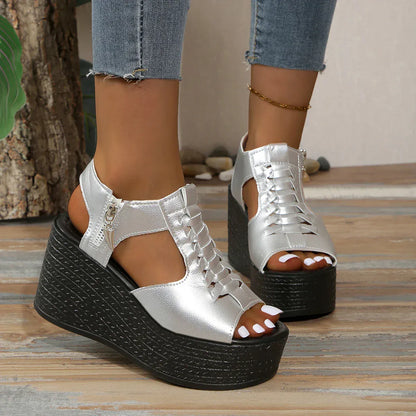 Women’s Summer Wedges Sandals – Sexy Peep Toe Platform Heels - BLAKESTORE-NG