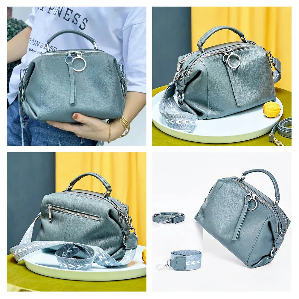 Zency Genuine Leather Cowhide Cross Body Bags. - BLAKESTORE-NG