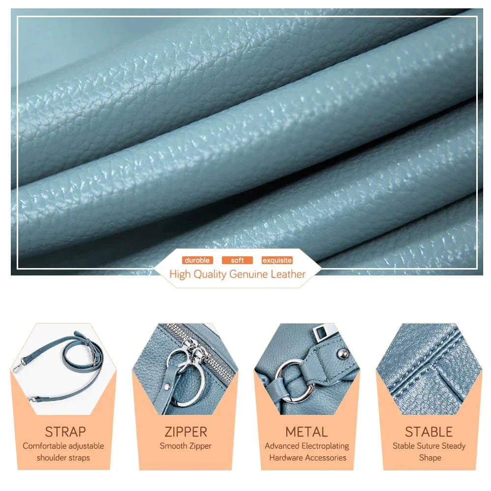 Zency Genuine Leather Cowhide Cross Body Bags. - BLAKESTORE-NG