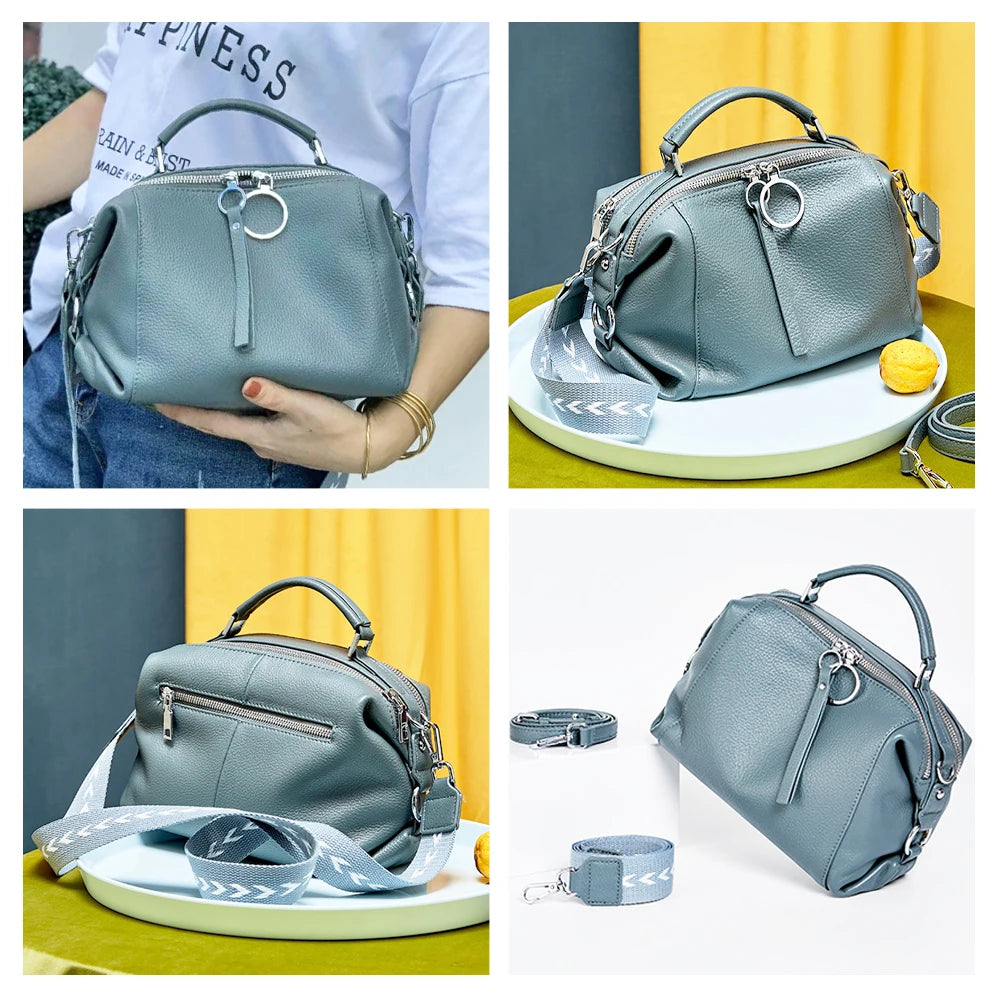 Zency Genuine Leather Cowhide Cross Body Bags. - Maison Novaire #