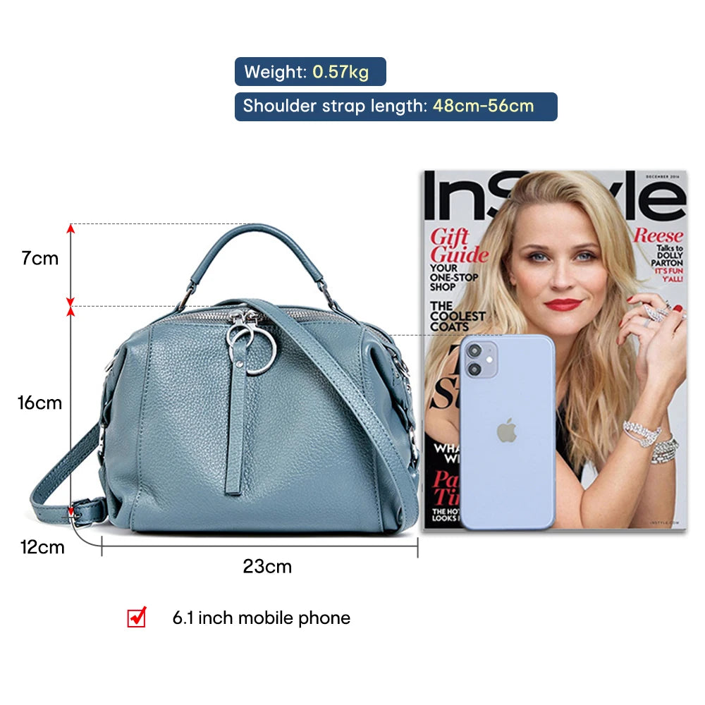 Zency Genuine Leather Cowhide Cross Body Bags. - Maison Novaire #