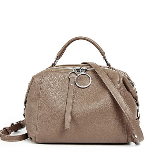 Zency Genuine Leather Cowhide Cross Body Bags.  - Khaki / Russian Federation - Maison Novaire