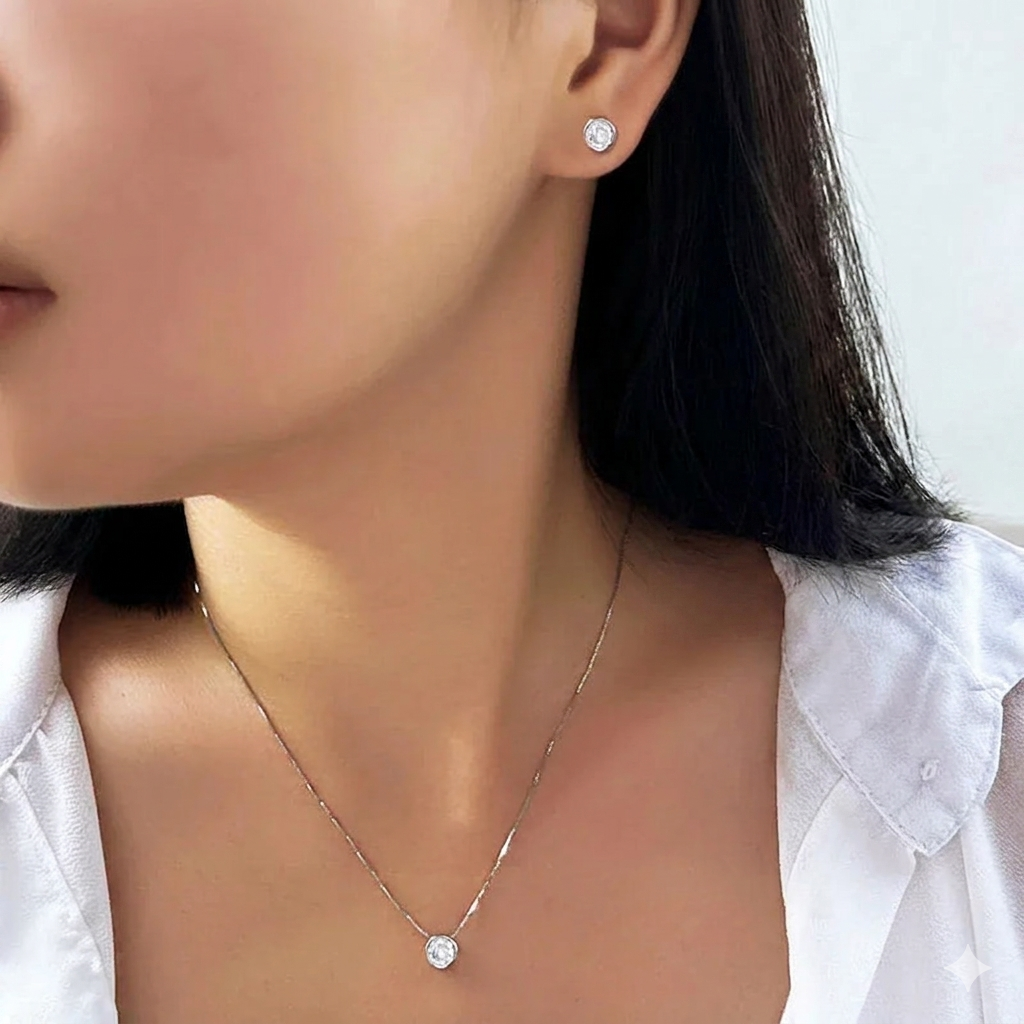 Zircons 925 Sterling Silver Jewelry Set for Women - Maison Novaire