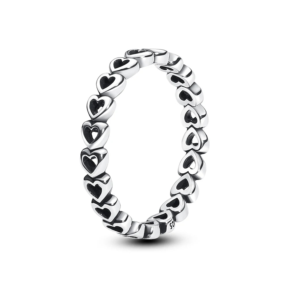 BLAKESTORE-NG Jewelries Love heart 925 Sterling Silver Rings