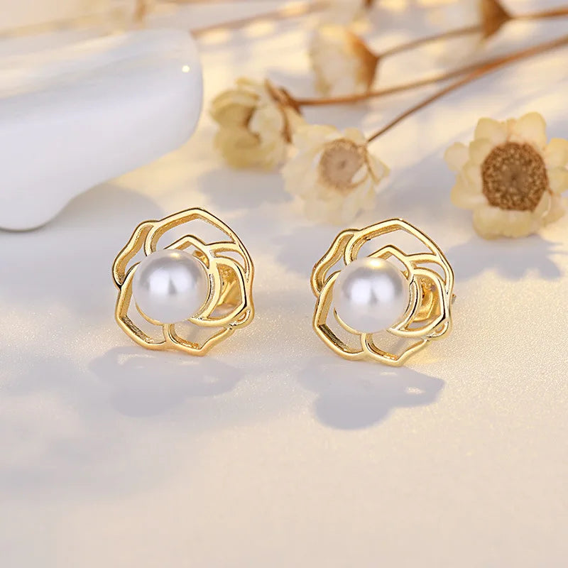 BLAKESTORE-NG Jewelries QLX ED209 G Silver Stud Earrings 925 For Women