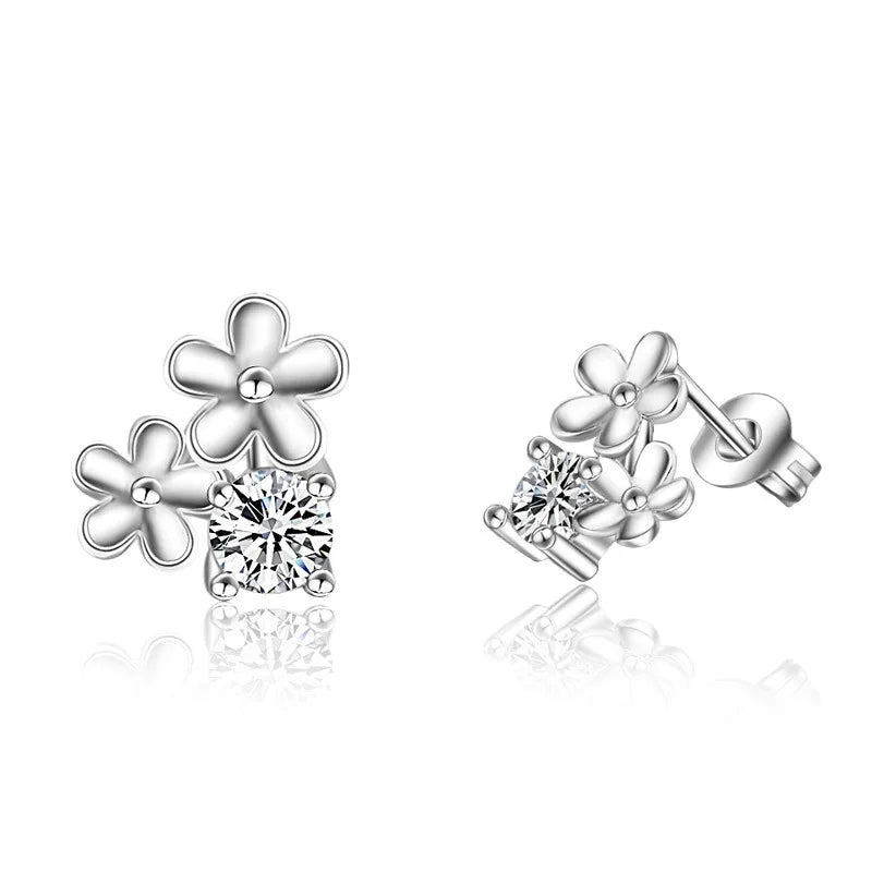 BLAKESTORE-NG Jewelries XZS ED114 Silver Stud Earrings 925 For Women