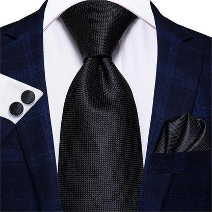 BLAKESTORE-NG Necktie 0251 Hi-Tie Black Paisley Silk Tie 8.5cm | 100% Silk Men’s Formal Luxury Necktie for Wedding Business Party