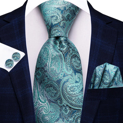 BLAKESTORE-NG Necktie LDSN3419 Hi-Tie Black Paisley Silk Tie 8.5cm | 100% Silk Men’s Formal Luxury Necktie for Wedding Business Party