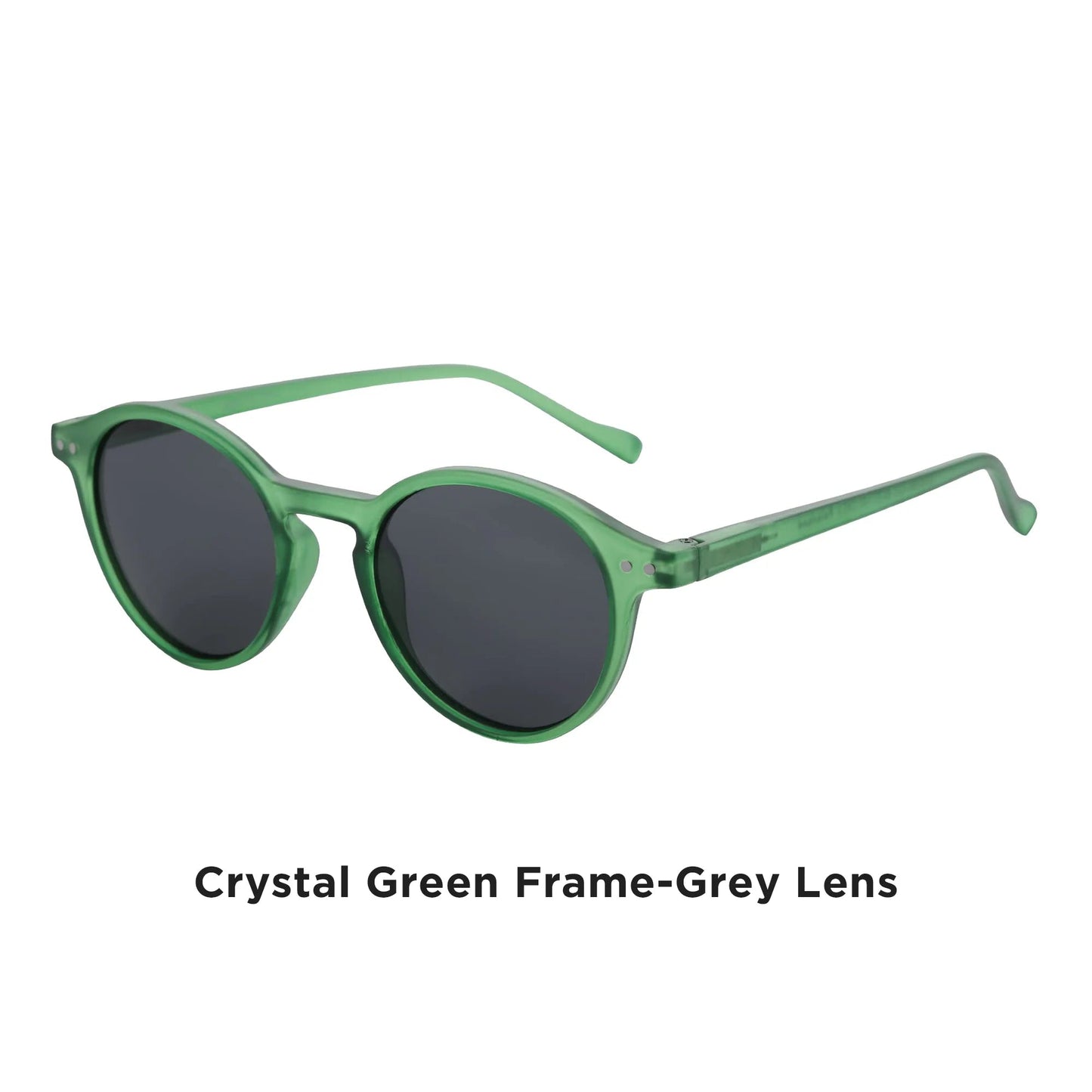 Lennox Retro Round Polarized Sunglasses – UV400 Protection 023 Black Grey Lens ZENOTTIC