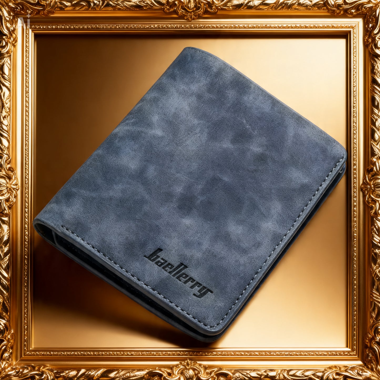 Men Genuine Leather Slim Wallet with Multi-Card Holder