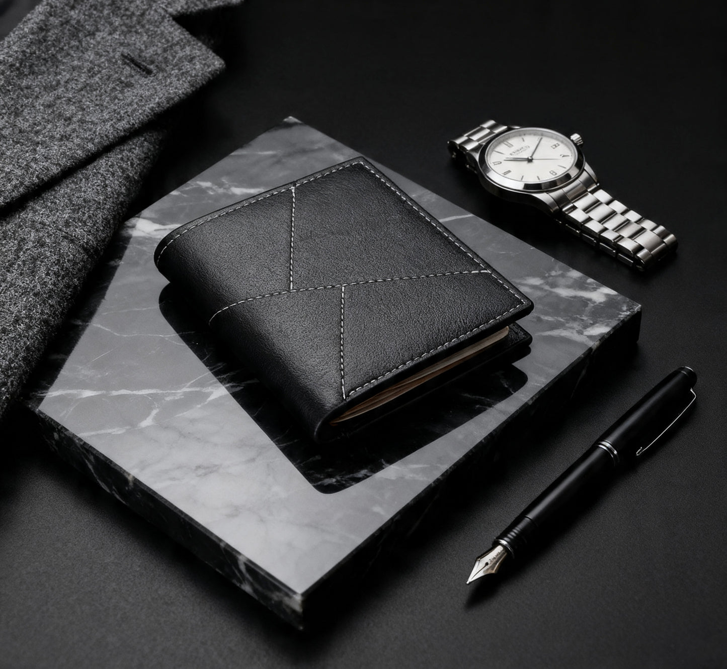 Men's Thin Trendy Horizontal Short Wallet for Youth & Students