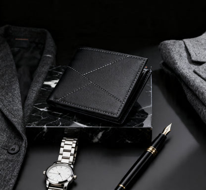 Men's Thin Trendy Horizontal Short Wallet for Youth & Students