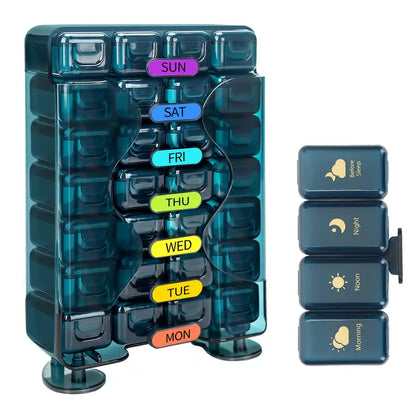 weekly-4-times-day-pill-organizer-drawer-travel - Maison Novaire #